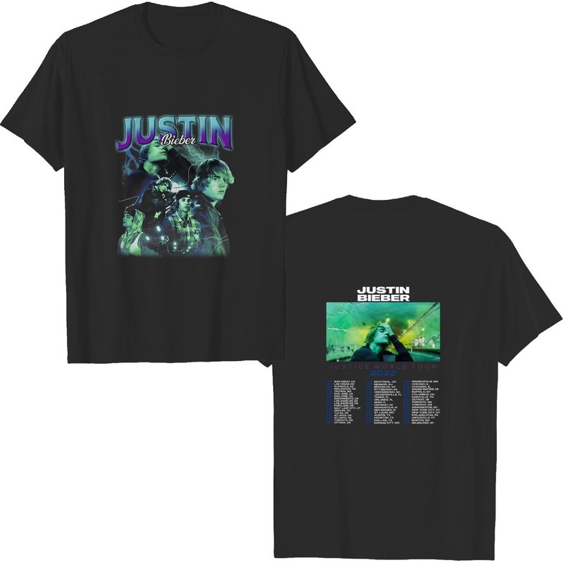 T-shirt pour hommes Justin Bieber Justice Tour 2022 — T-shirts pour hommes