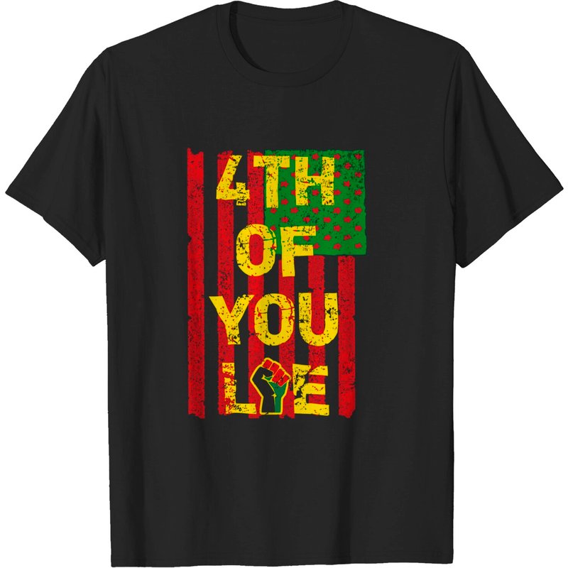 T-shirt Noir pour Hommes 4th Of You Lie — T-shirts pour hommes