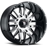 Roues American Truxx AT184 DNA Noir Brillant Usiné - 22x12