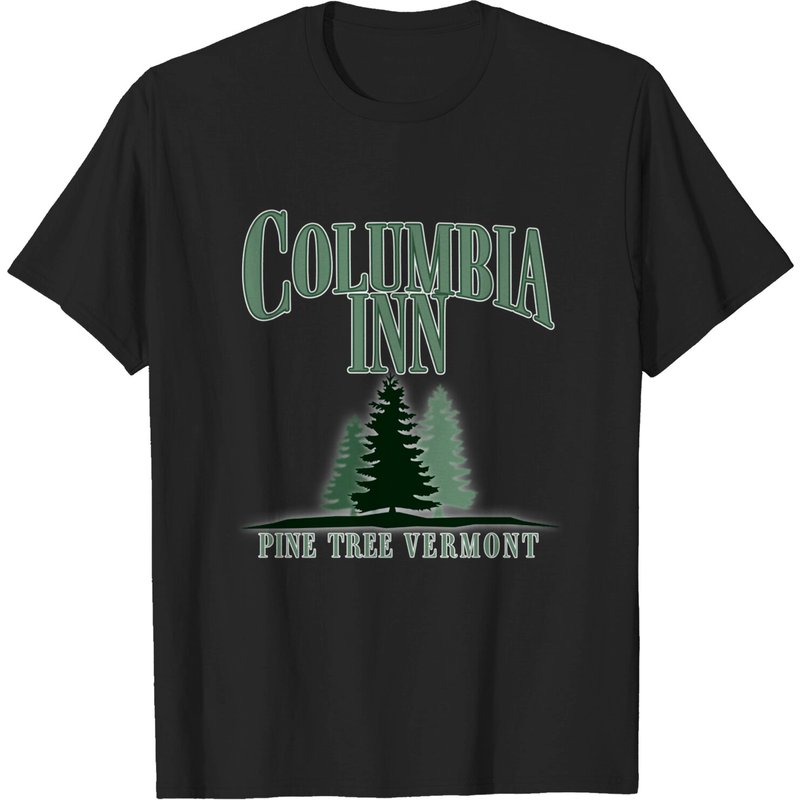 White Christmas Columbia Inn Pine Tree Vermont T-Shirt for Men — Mens T Shirts