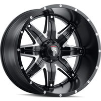 American Truxx AT185 Lonestar Black Milled Wheels - 20x10 -5x127 — Wheels & Rims