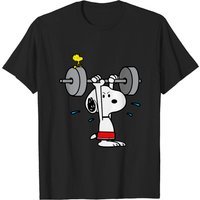 T-shirt Snoopy en Trainement pour Hommes en Noir — T-shirts pour hommes