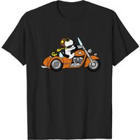 Snoopy Biker T-Shirt for Men in Black