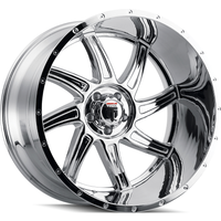 American Truxx AT162 Vortex Chrome Wheels - 20x10 - 5x150 -24 Offset — Wheels & Rims