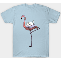 Flamingo and Persian Cat Men's T-Shirt — Mens T Shirts