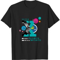 T-shirt pour hommes avec citation de Malcolm X en noir