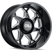 Cali Off Road 9111 Sevenfold Gloss Black Milled Wheels - 20x10