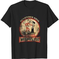T-shirt Will Kill You Grunge Texture Électricité pour hommes