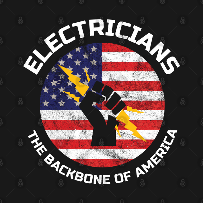 Electrician Backbone of America T-Shirt for Men - Ballast — Mens T Shirts