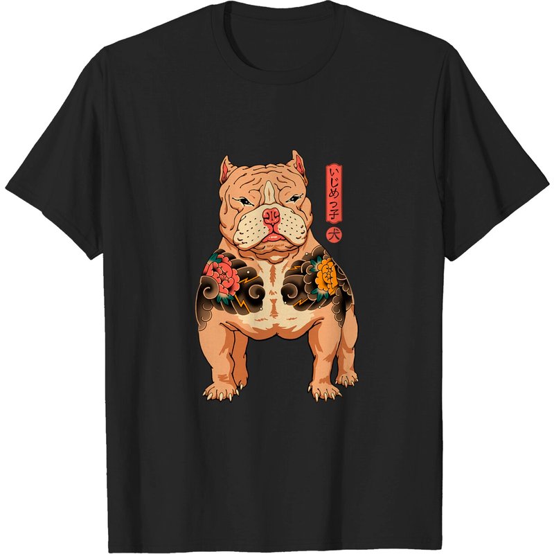Tattooed Bully Men's Dog T-Shirt — Mens T Shirts