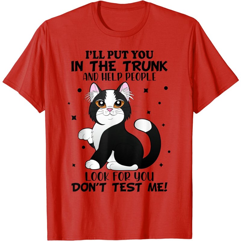 T-shirt Funny Cat I'll Put You In The Trunk pour hommes — T-shirts pour hommes