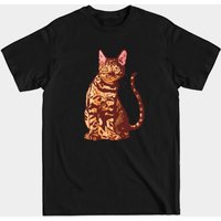 T-shirt pour hommes Bengal Cat en noir — T-shirts pour hommes