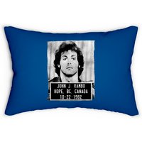 Rambo Film Series John J. Rambo Canada 1982 Mugshot Lumbar Pillow — Decorative Cushions