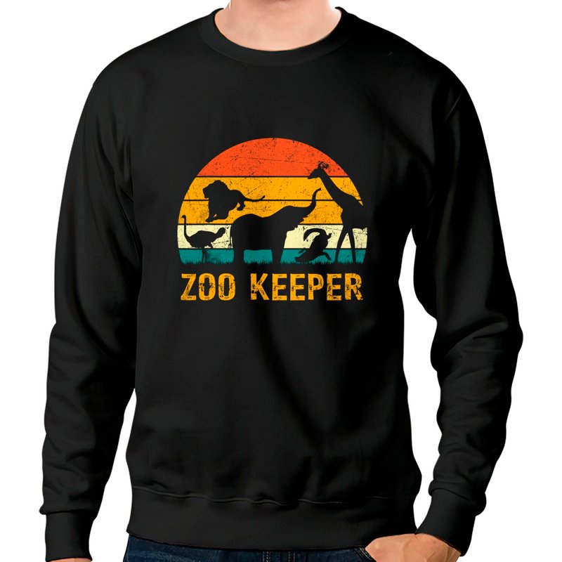 Sweatshirts Unisex Zoo Keeper Noir — Sweats à capuche pour hommes