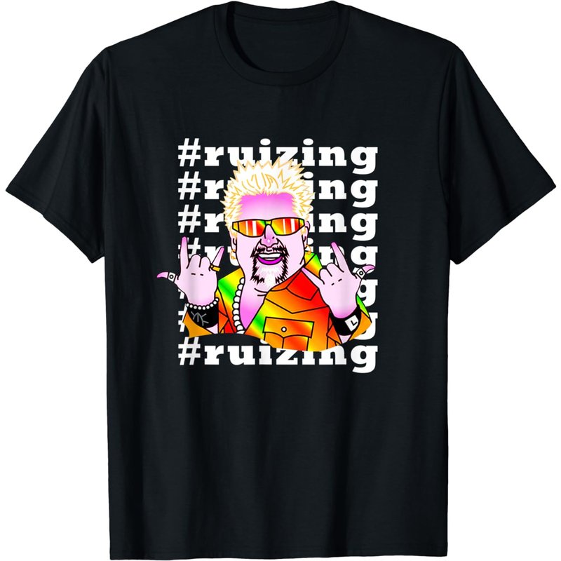 RUIZING Men's Black T-Shirt