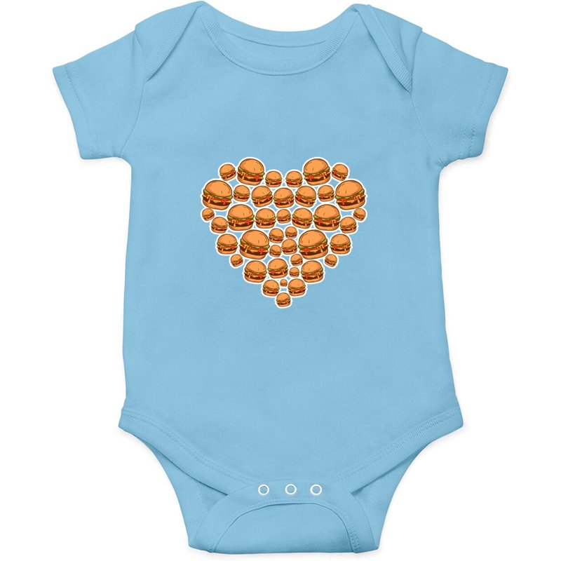 Body cadeau Burger Heart Lover Hamburger Love — Bodys bébé