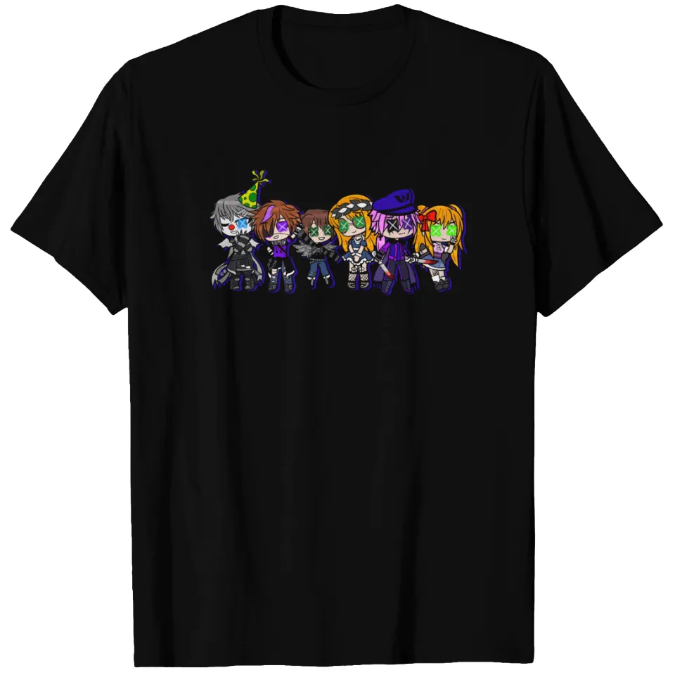 T-shirt Afton Gacha Classique pour Hommes en Noir — T-shirts pour hommes