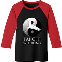 Tai Chi Wellbeing Men's Black/Red Baseball Tees — Mens T Shirts