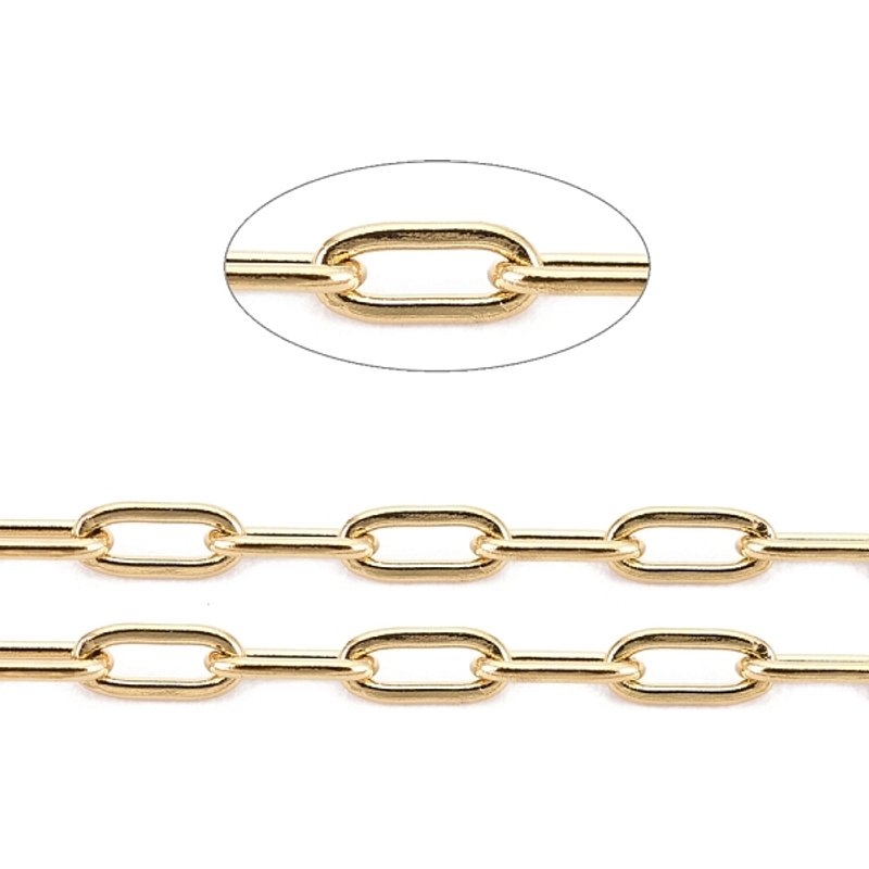 Ion Plating 304 Stainless Steel Paperclip Chains with Spool