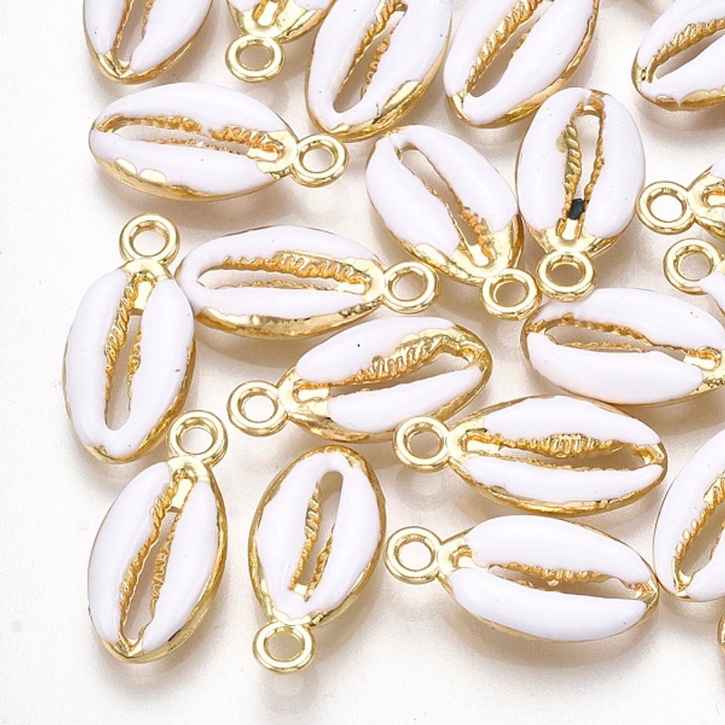 Pendants en Émail en Alliage en Forme de Coquillage Cowrie — Breloques et pendentifs