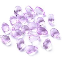 Perles en verre transparent en forme de goutte, violet moyen, 9x6x5mm — Perles à bijoux