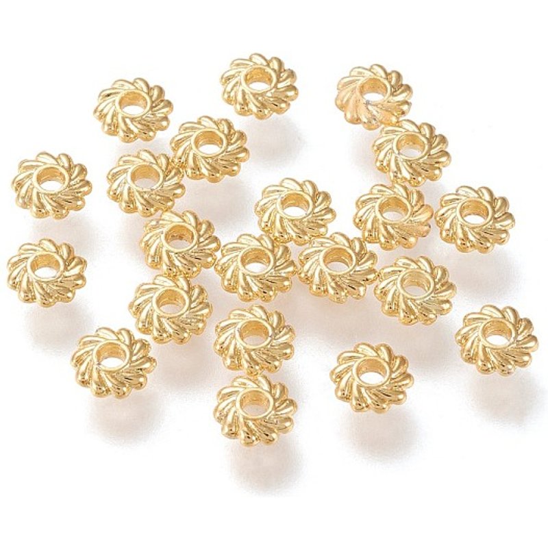 Perles Intercalaires Écologiques en Alliage, Plaquées Or 18K, Sans Cadmium — Perles à bijoux