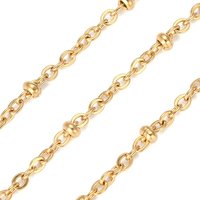 Ion Plating 304 Stainless Steel Cable Chains with Rondelle Beads — Chains, Wire & Cord