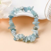 Bracelet Élastique en Pierre Naturelle d'Aigue-Marine pour Femmes — Bracelet Femme