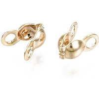 Embouts de Perles en Laiton, Sans Nickel, Couvertures de Nœuds en Coquillage, Plaqué Or 18K — Accessoires pour bijoux
