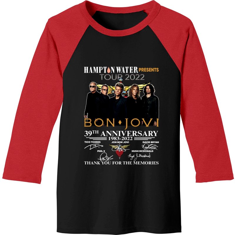 T-shirts Baseball Bon Jovi 2022 Tour pour Femmes — T-shirts pour hommes