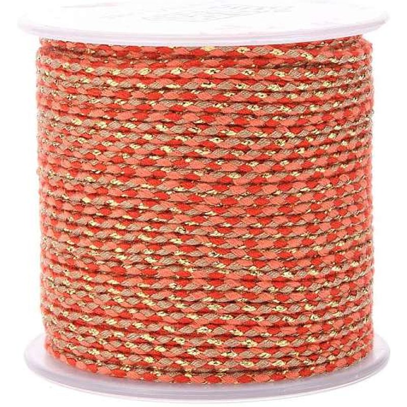 4-Ply Polycotton Cord with Gold Wire for Macrame Crafts, 21.8 Yards — Chains, Wire & Cord