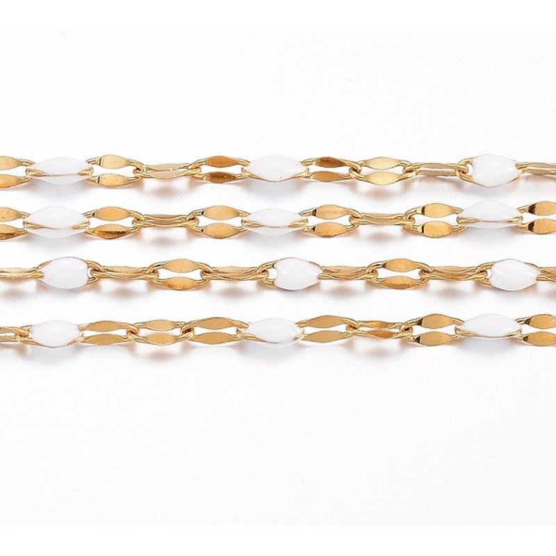 304 Stainless Steel Link Chains with Enamel - 3.28 Feet — Chains, Wire & Cord