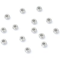 Perles Espacées en Acier Inoxydable 202 Non-Oxydable, Ronde Plate, 3x1.5mm — Perles à bijoux