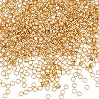 800Pcs Perles à Crimp en Acier Inoxydable Chirurgical 316, Rondelle Dorée — Perles à bijoux