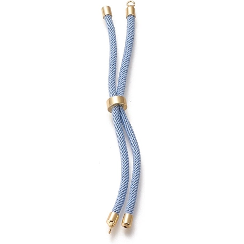 Bracelet à glissière en cordon torsadé en nylon avec éléments en laiton — Outils de création de bijoux
