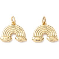 Pendentif en laiton arc-en-ciel avec nuage de Rack Plating, plaqué or 18K — Breloques et pendentifs