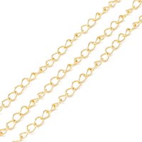 Brass Curb Chains, Soldered, 18K Gold Plated, with Spool — Chains, Wire & Cord