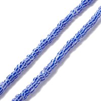 Brins de perles en verre soufflé à la main, 2 tons, bleu Dodger, 130pcs — Perles à bijoux