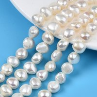 Brins de Perles de Culture d'Eau Douce Naturelles, Couleur Coquillage — Perles à bijoux