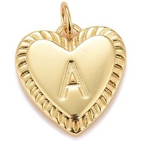 Pendentifs en Laiton Plaqué Or 18K Rack Plating avec Anneaux — Breloques et pendentifs