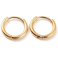 Boucles d'oreilles Huggie en acier inoxydable 304 avec plaquage PVD — Boucles d'oreilles créoles