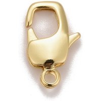 Brass Lobster Claw and Parrot Trigger Clasps, 18K Gold Plated — Jewelry Findings