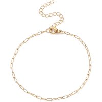 304 Stainless Steel Golden Paperclip Chains Bracelet for Women