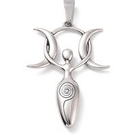 Charms Triple Lune Déesse - Pendentifs en Acier Inoxydable Non-Oxydable — Breloques et pendentifs