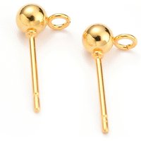 Trouvailles de Boucles d'Oreilles en Acier Inoxydable Doré avec Boucle — Accessoires pour bijoux