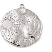 Pendants en Acier Inoxydable 304 avec Lune et Soleil — Breloques et pendentifs