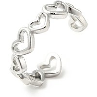 Bague ouverte en forme de cœur en acier inoxydable 304 — Bijoux fantaisie
