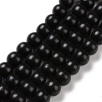 Brins de Perles de Shungite Naturel, Grade AB, Ronde, 6mm — Perles à bijoux