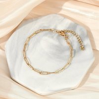 Bracelet en Chaîne Paperclip en Acier Inoxydable 304 avec Plaquage PVD — Bracelet Femme