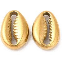 Charms en Acier Inoxydable 304 en Forme de Coquillage, Plaqué Or 18K — Breloques et pendentifs